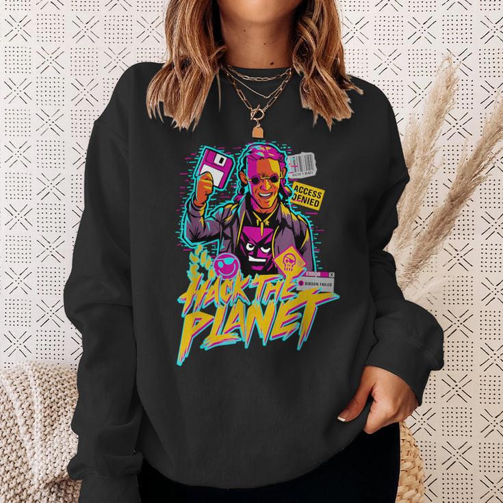 ヴェイパーウェーブ・ハック・ザ・プラネット スウェットシャツ 彼女への贈り物