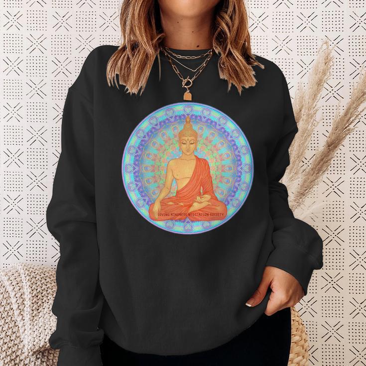 仏 マインドフルネス 仏前 ガウタマ仏教 愛 優しさ 長袖tシャツ スウェットシャツ 彼女への贈り物