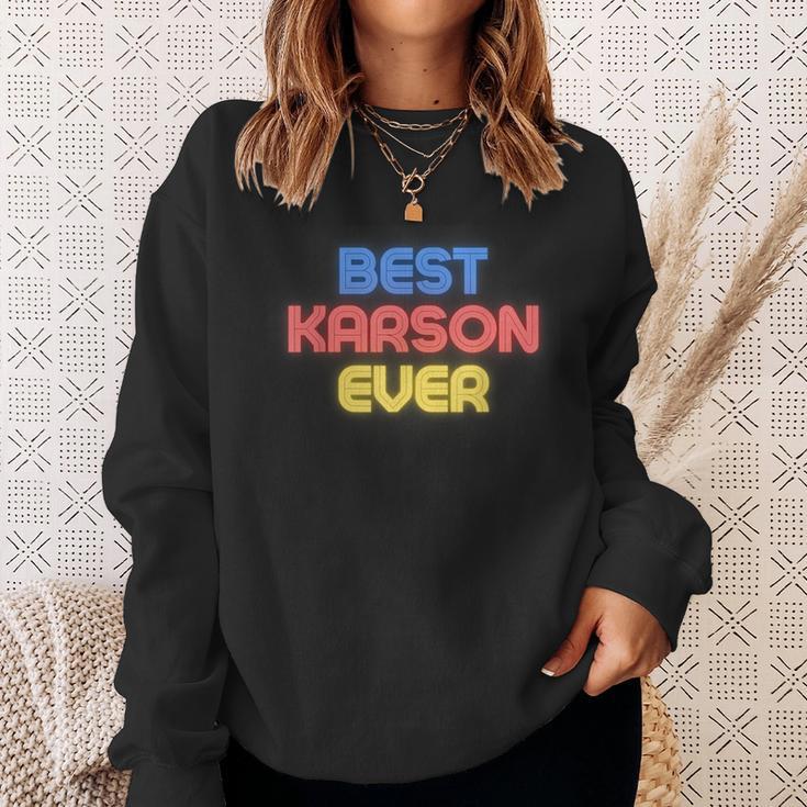 史上最高のカーソン 面白いカーソン名 Karson スウェットシャツ 彼女への贈り物