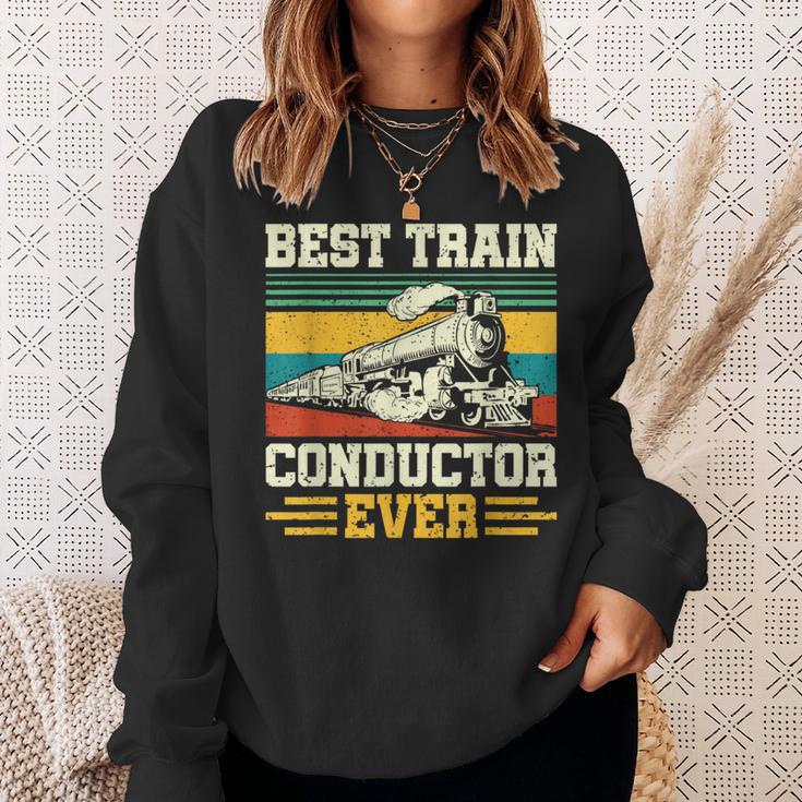 史上最高の電車の車掌 Conductor Railroad スウェットシャツ 彼女への贈り物
