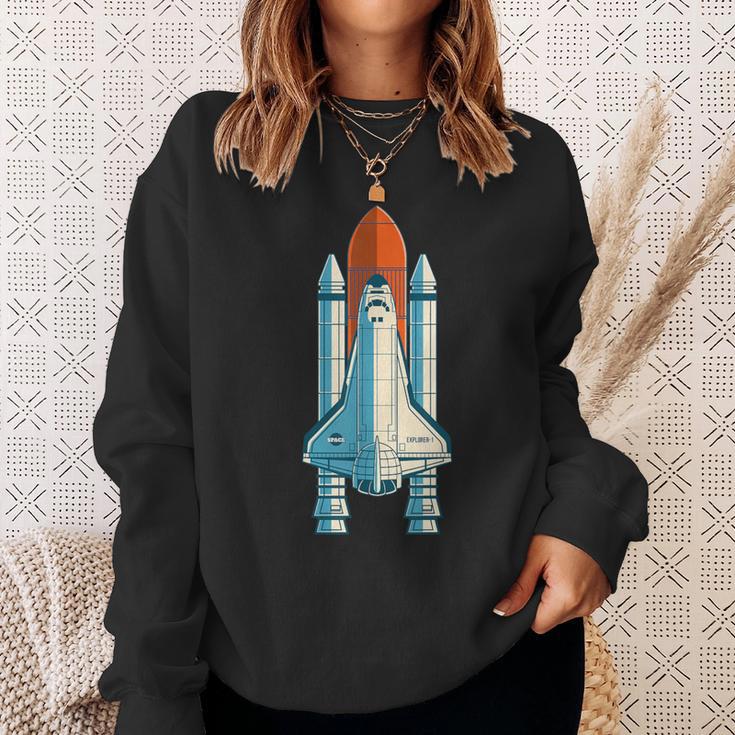 宇宙飛行士 スペースクラフト 宇宙旅行 スペースシャトル スウェットシャツ 彼女への贈り物