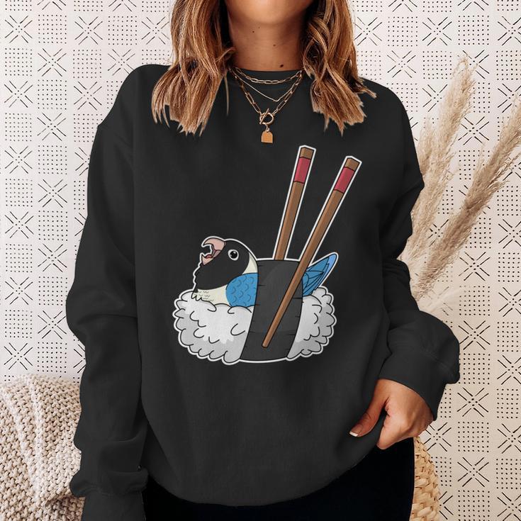 寿司ロール オウム I Kawaii Food I Blue-Masked Lovebird 長袖tシャツ スウェットシャツ 彼女への贈り物