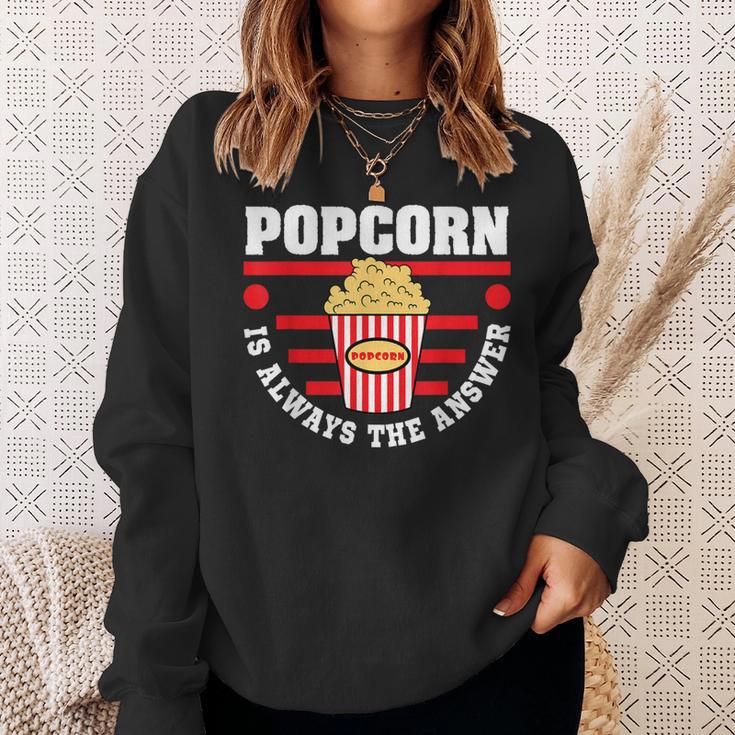 映画と日付の夜のギフトのためのおかしいポップコーンのtシャツ スウェットシャツ 彼女への贈り物