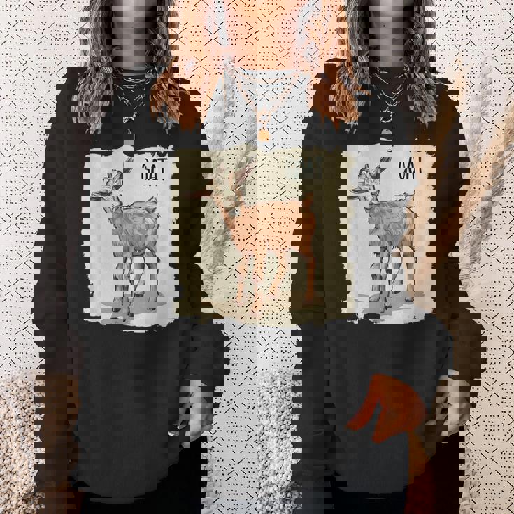 素敵な若いヤギの動物服。 スウェットシャツ 彼女への贈り物