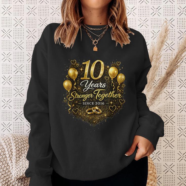 結婚10周年を祝う 結婚10周年 スウェットシャツ 彼女への贈り物