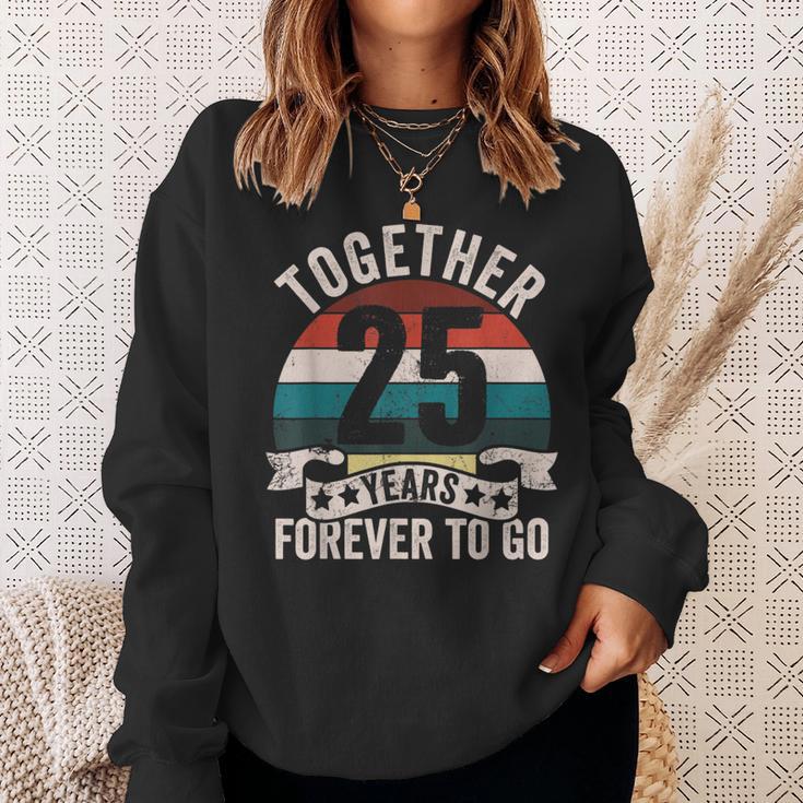 結婚25周年記念 Together 25 Years Forever To Go スウェットシャツ 彼女への贈り物