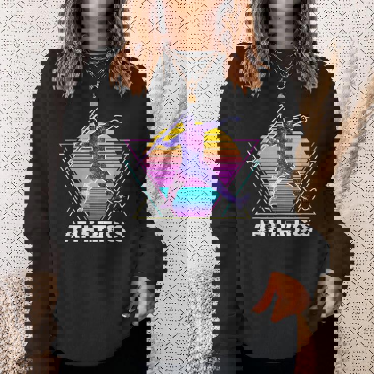 陸上競技 やり投げ スポーツ レトロ ヴィンテージaporwave 90 年代 スウェットシャツ 彼女への贈り物