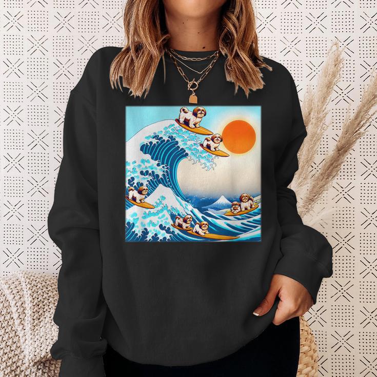 面白いtシャツ シーズー 犬 イヌ わんこ メンズ 犬好き グッズ かわいい おもしろ 面白い 服 ネタ スウェットシャツ 彼女への贈り物