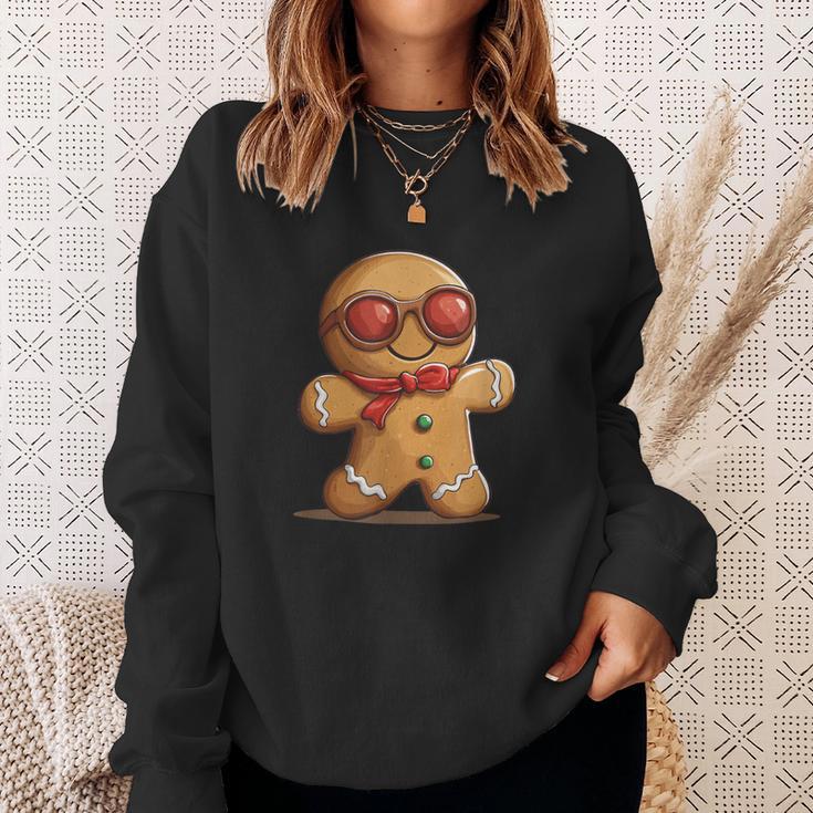 面白いサングラス ジンジャーブレッドマン ビスケット愛好家のための服 スウェットシャツ 彼女への贈り物