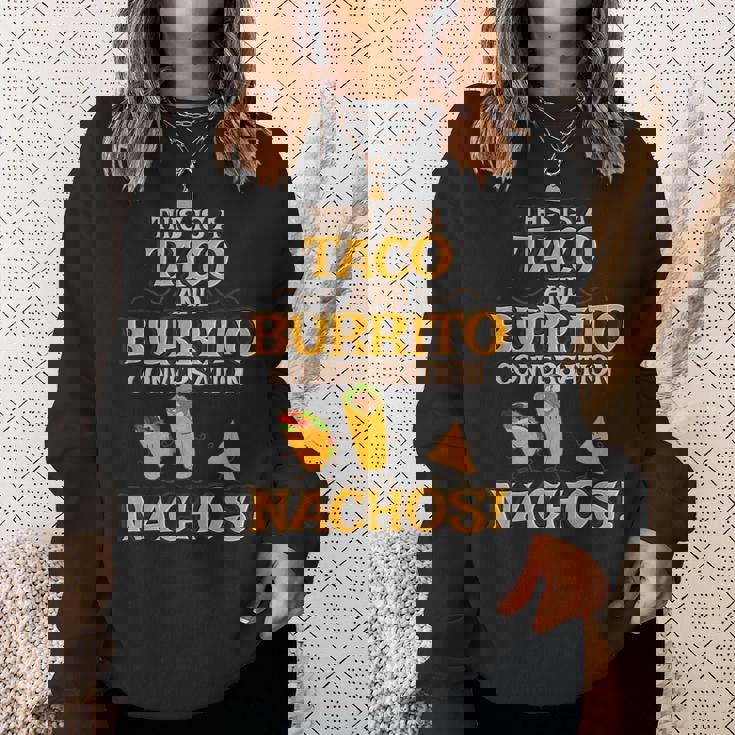 面白いタコス ナチョス ブリトー メキシコ料理 タコス スウェットシャツ 彼女への贈り物