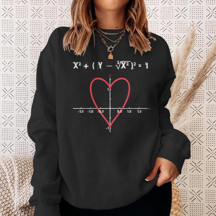 面白い数学オタクtシャツ ハート方程式付き スウェットシャツ 彼女への贈り物