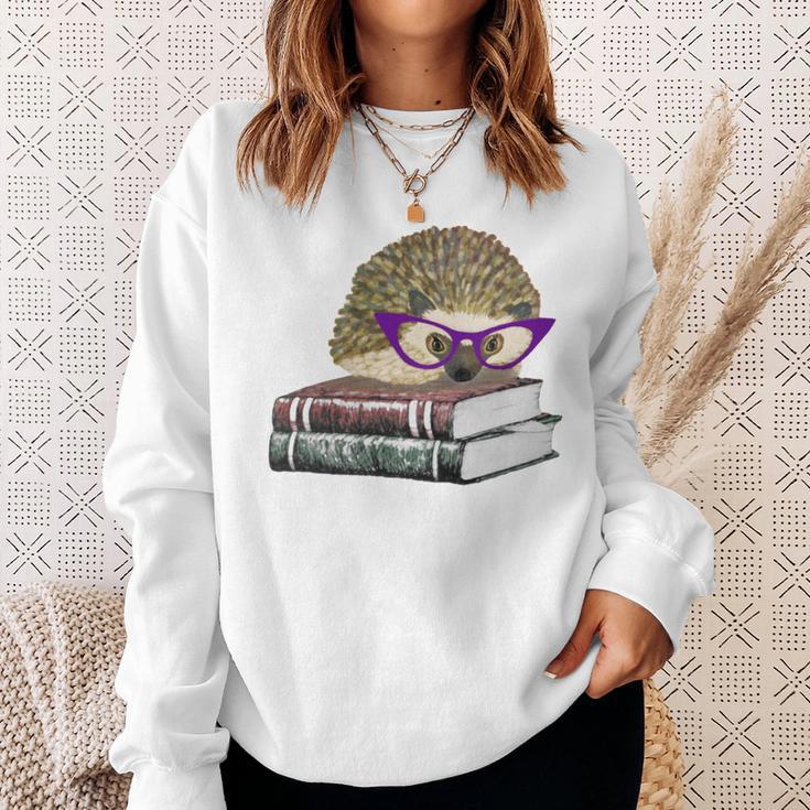 Adorable Hedgehog Book Nerd Tee Shirt Sweatshirt Gifts for Her