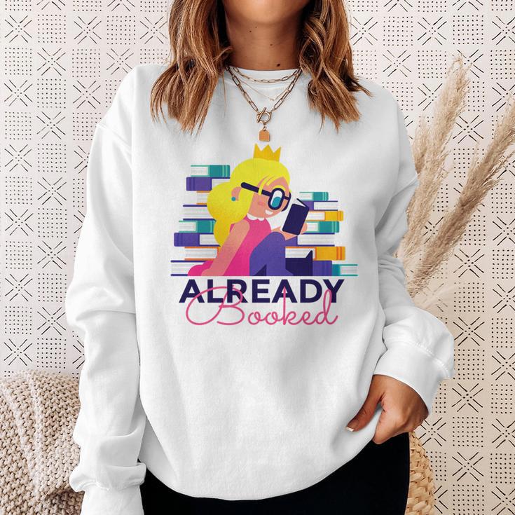 Already Booked Reading Book Lover Literacy Day Bookworm Premium Tri-Blend Sweatshirt Gifts for Her