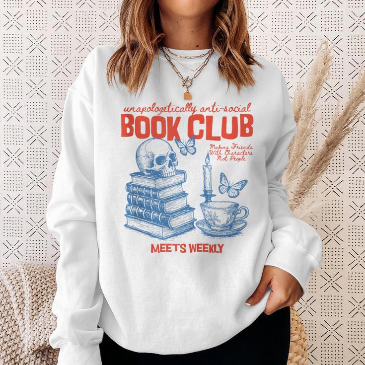 Anti Social Book Club Romance Reader Introverted Bookish Sweatshirt Gifts for Her Anti Social Book Club Romance Reader Introverted Bookish Sweatshirt Gifts for Her