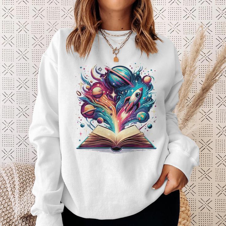 Astronomy Space Lover Books Bookworm Sweatshirt Gifts for Her