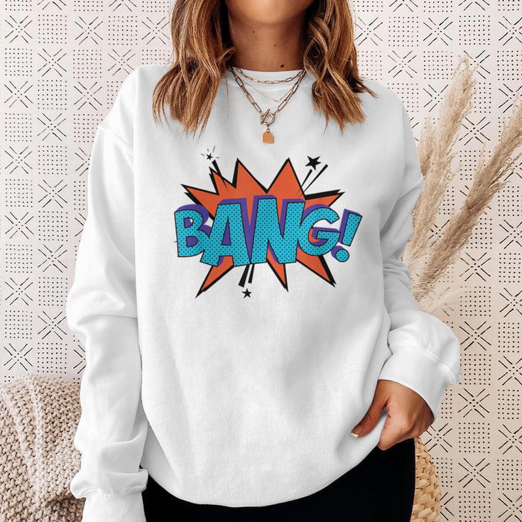 Bang Comic Book Sound Effect Bubble Graphic Tee Shirt Sweatshirt Gifts for Her Bang Comic Book Sound Effect Bubble Graphic Tee Shirt Sweatshirt Gifts for Her
