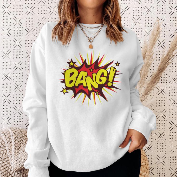 BANG Pop Art Comic Book Speech Bubbles Street Graffiti Art Sweatshirt Gifts for Her BANG Pop Art Comic Book Speech Bubbles Street Graffiti Art Sweatshirt Gifts for Her