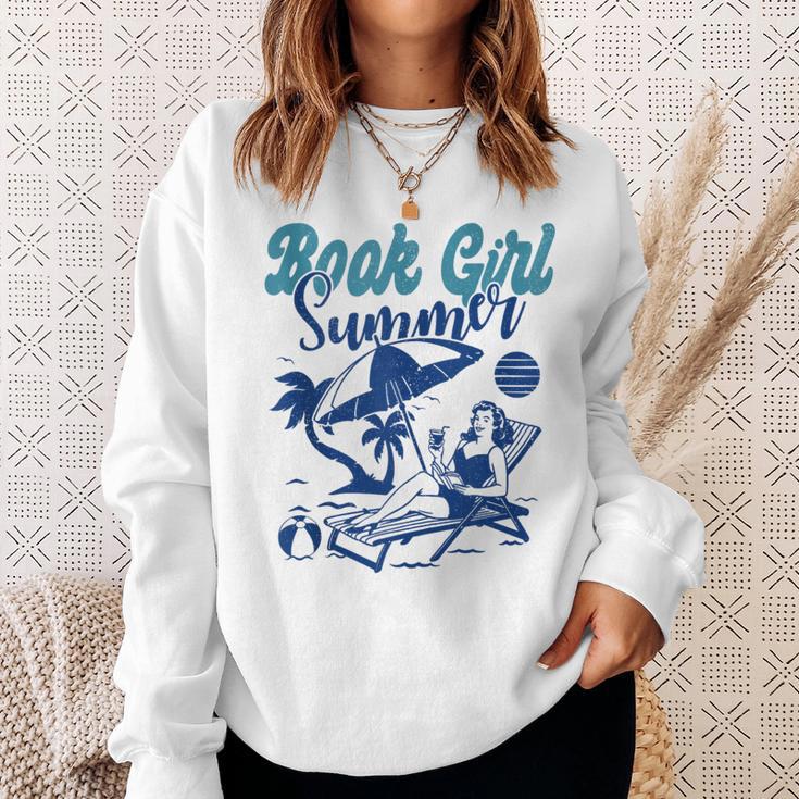 Beach Book Lover Women Girls Book Girl Summer Sweatshirt Gifts for Her