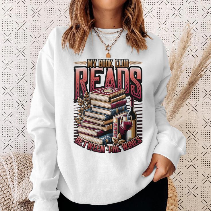 My Book Club Reads Between The Wines Book Club Reading Sweatshirt Gifts for Her