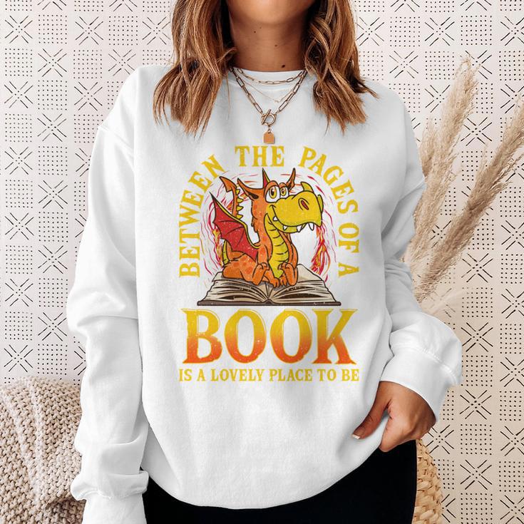 Book Dragon Reader Reading Books Library Literacy Sweatshirt Gifts for Her