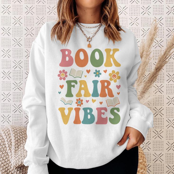 Book Fair Vibes Groovy Retro School Reading Nostalgic Sweatshirt Gifts for Her Book Fair Vibes Groovy Retro School Reading Nostalgic Sweatshirt Gifts for Her