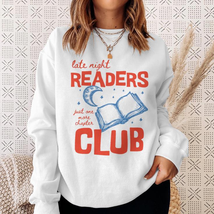 Book Late Night Readers Club Bookish Bookworm Reading Premium Tri-Blend Sweatshirt Gifts for Her