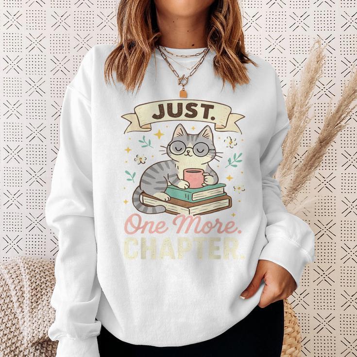 Book Lover Cute Cat Coffee Just 1 More Chapter Cozy Reading Sweatshirt Gifts for Her Book Lover Cute Cat Coffee Just 1 More Chapter Cozy Reading Sweatshirt Gifts for Her