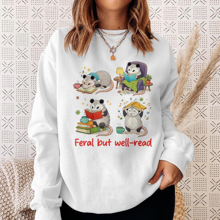 Book Lover Opossum Reading Squad Bookish Feral But Well-Read Sweatshirt Gifts for Her Book Lover Opossum Reading Squad Bookish Feral But Well-Read Sweatshirt Gifts for Her