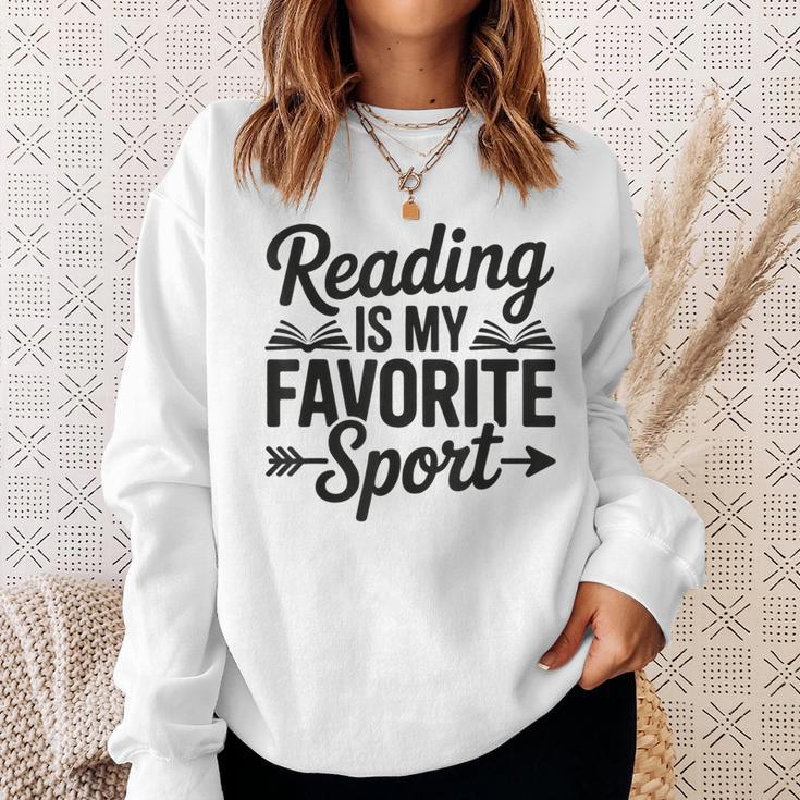 Book Lover Saying Humor Reading Is My Favorite Sport Sweatshirt Gifts for Her