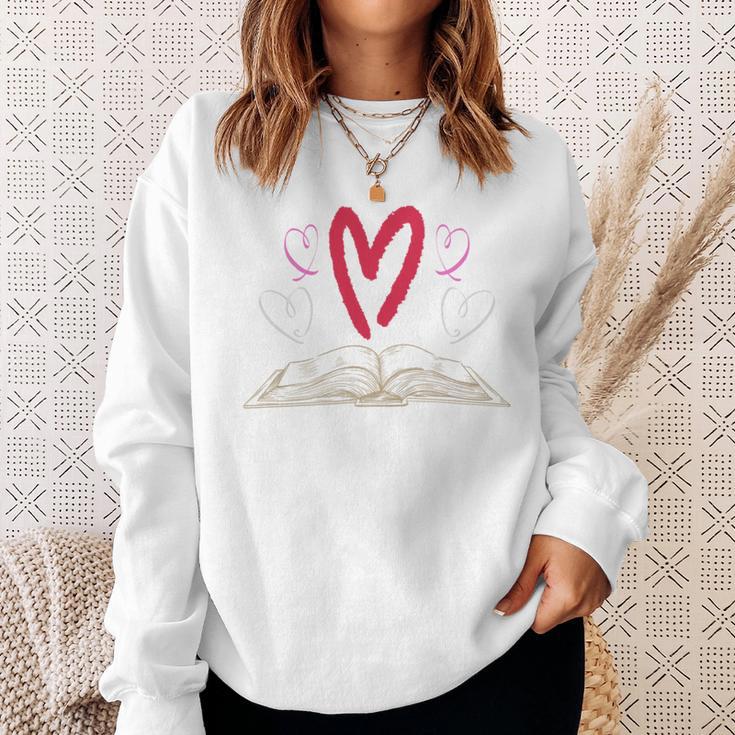 Book Lover Valentines Day Librarian Idea Reading Sweatshirt Gifts for Her
