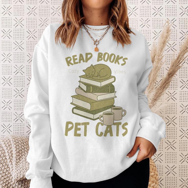 Book Lover Women Read Books Pet Cats Premium Tri-Blend Sweatshirt Gifts for Her Book Lover Women Read Books Pet Cats Premium Tri-Blend Sweatshirt Gifts for Her