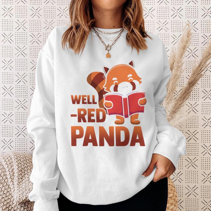 Book Nerd Well Red Panda Cute Bear Book Nerd Zookeeper Sweatshirt Gifts for Her