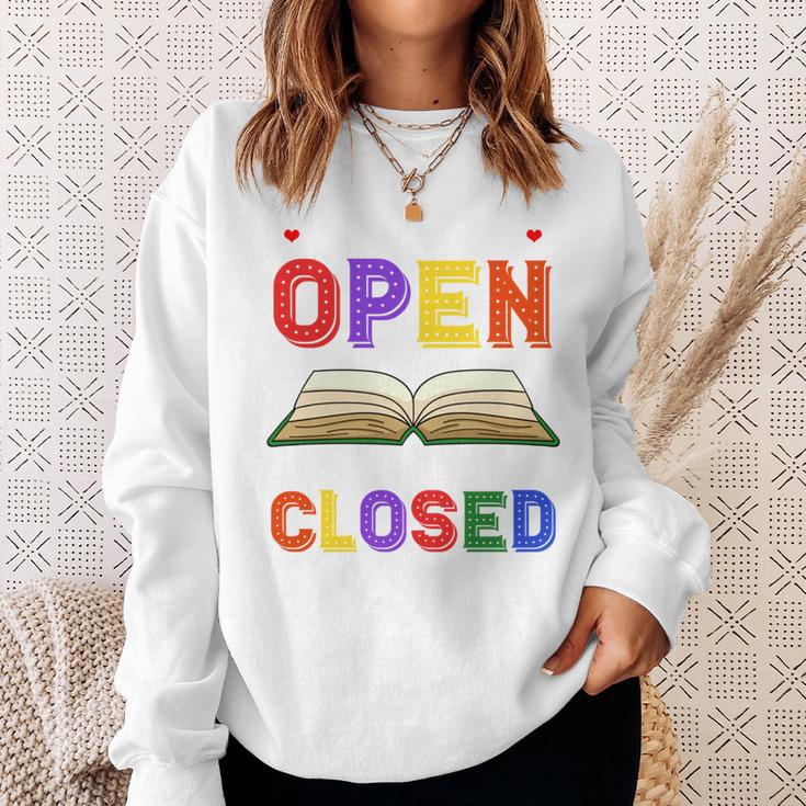 If My Book Is Open Your Mouth Is Closed Reading Books Performance Sweatshirt Gifts for Her