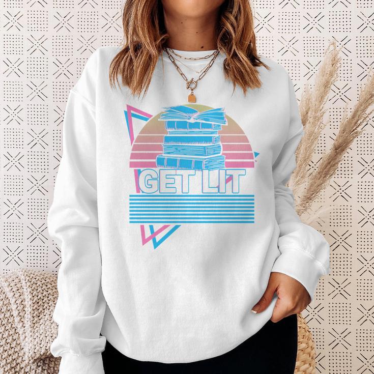 Book Reader Literature Get Lit Sweatshirt Gifts for Her