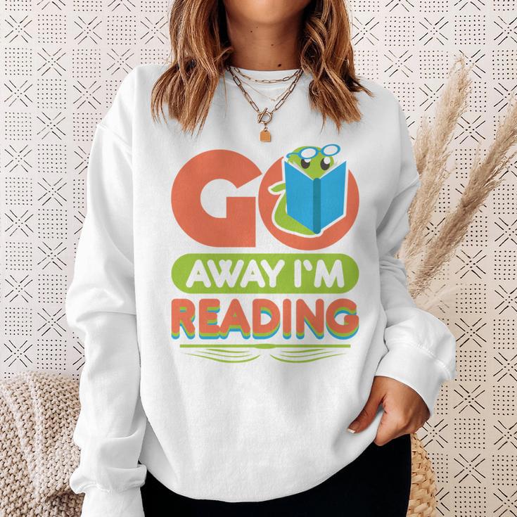 Book Reading Library Go Away Im Reading Sweatshirt Gifts for Her Book Reading Library Go Away Im Reading Sweatshirt Gifts for Her