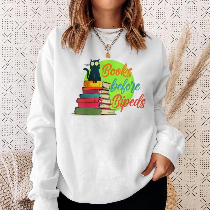 Books Before Bipeds Sweatshirt Gifts for Her