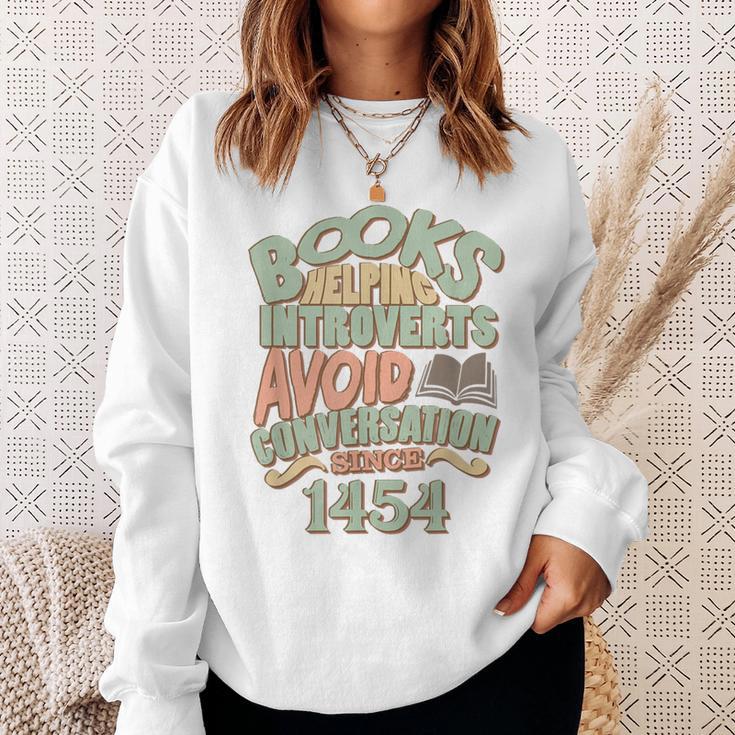 Books Helping Introverts Avoid Conversation 1454 T-Shirt Sweatshirt Gifts for Her