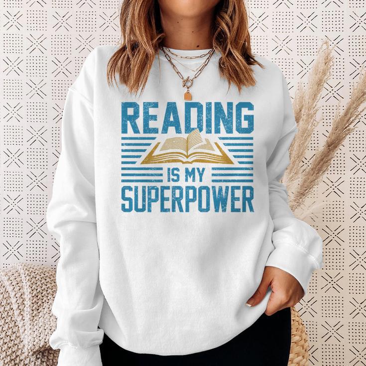 Books Reading My SuperPower Great Idea Art Literature Premium Sweatshirt Gifts for Her Books Reading My SuperPower Great Idea Art Literature Premium Sweatshirt Gifts for Her
