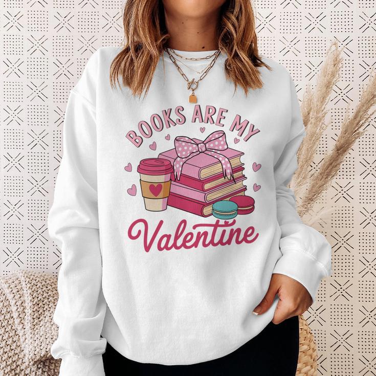 Books Are My Valentine Coquette Bow Bookworm Pink Books Sweatshirt Gifts for Her Books Are My Valentine Coquette Bow Bookworm Pink Books Sweatshirt Gifts for Her