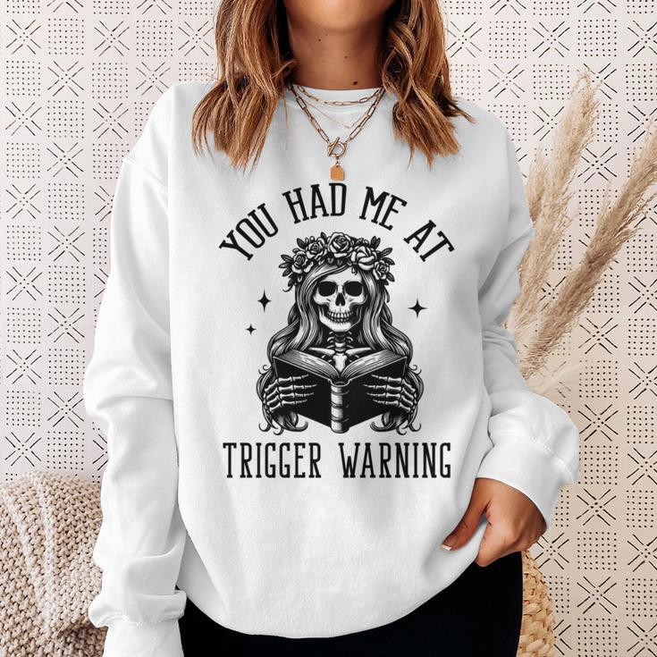 Buy Me Books And Tell Me To STFUATTDLAGG Outfits Spicy Smutty Book Reader You Had Me At Trigger Warning Sweatshirt Gifts for Her