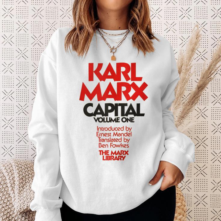 Capital Karl Marx Vintage Book Cover Sweatshirt Gifts for Her