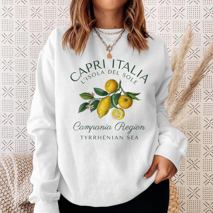 Capri Italia レモン 旅行 カンパニア ティレニア海 イタリア スウェットシャツ 彼女への贈り物