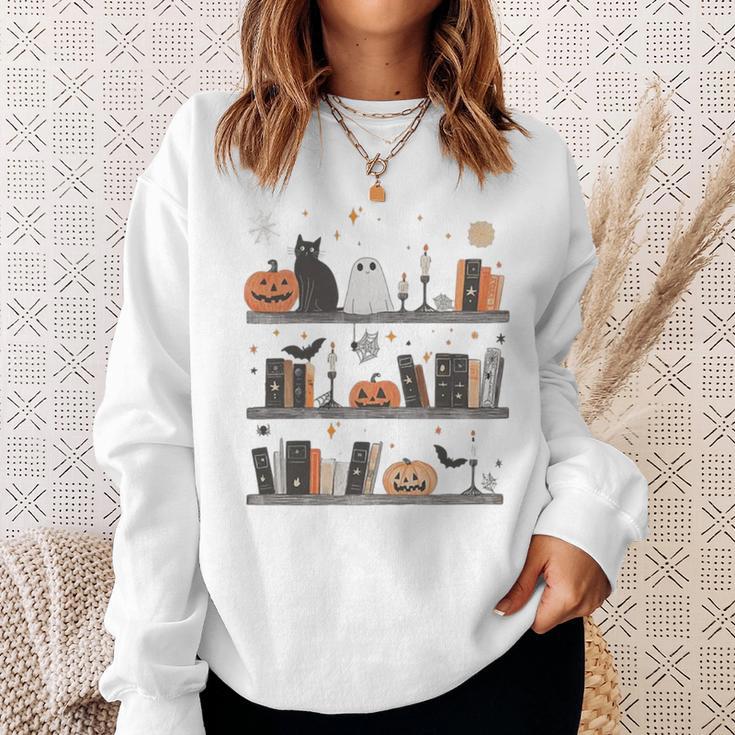 Cat Book Lover Halloween Cute Spooky Reading Premium Tri-Blend Sweatshirt Gifts for Her Cat Book Lover Halloween Cute Spooky Reading Premium Tri-Blend Sweatshirt Gifts for Her