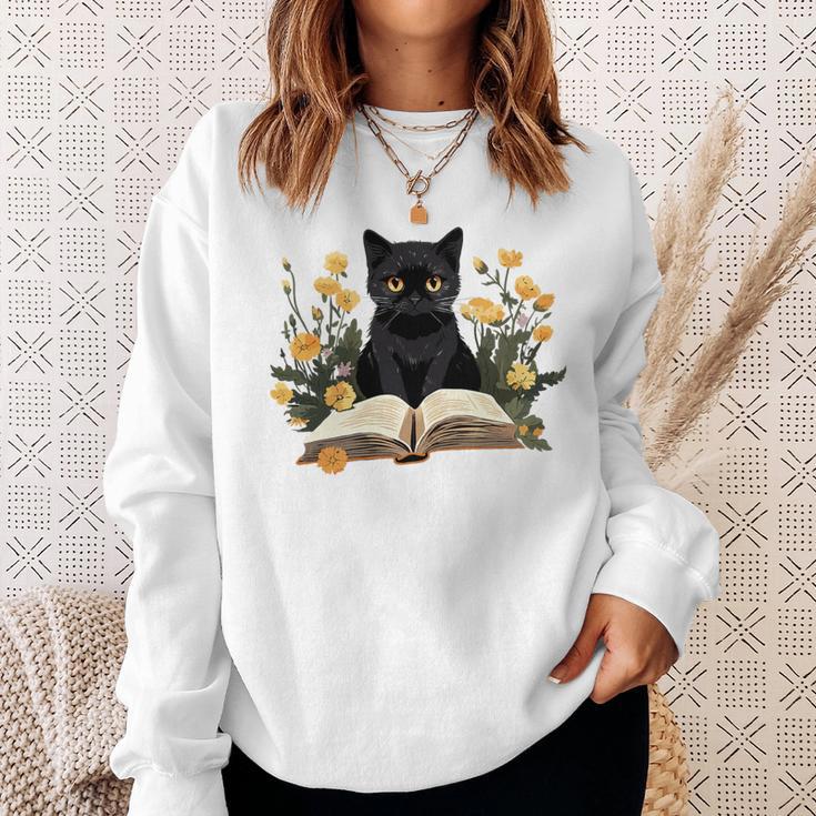 Cat Shirts For Women Book Lover Shirt Cute Cat And Book Premium Tri-Blend Sweatshirt Gifts for Her Cat Shirts For Women Book Lover Shirt Cute Cat And Book Premium Tri-Blend Sweatshirt Gifts for Her