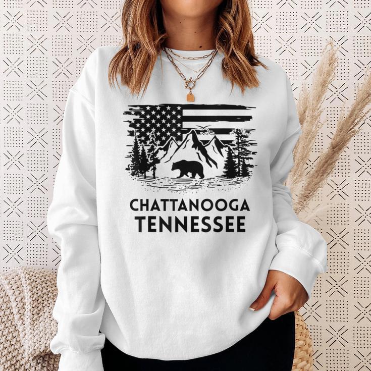 Chattanooga テネシーベア アメリカ国旗 南部 スウェットシャツ 彼女への贈り物