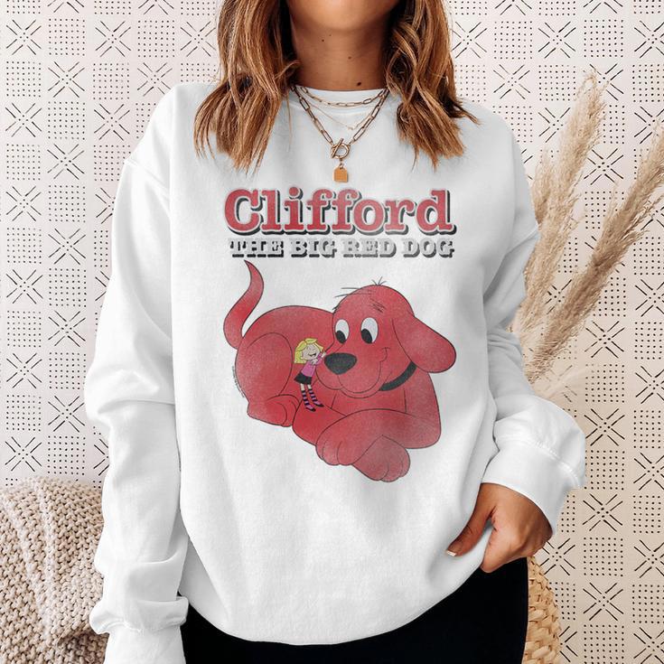 Clifford The Big Red Dog Clifford And Emily Book Cover Premium Tri-Blend Sweatshirt Gifts for Her Clifford The Big Red Dog Clifford And Emily Book Cover Premium Tri-Blend Sweatshirt Gifts for Her