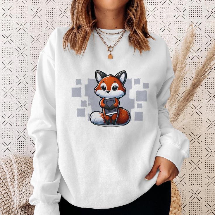 I Closed My Book Book Reader Cute Fox Book Lover Comfort Colors Crop Top Sweatshirt Gifts for Her
