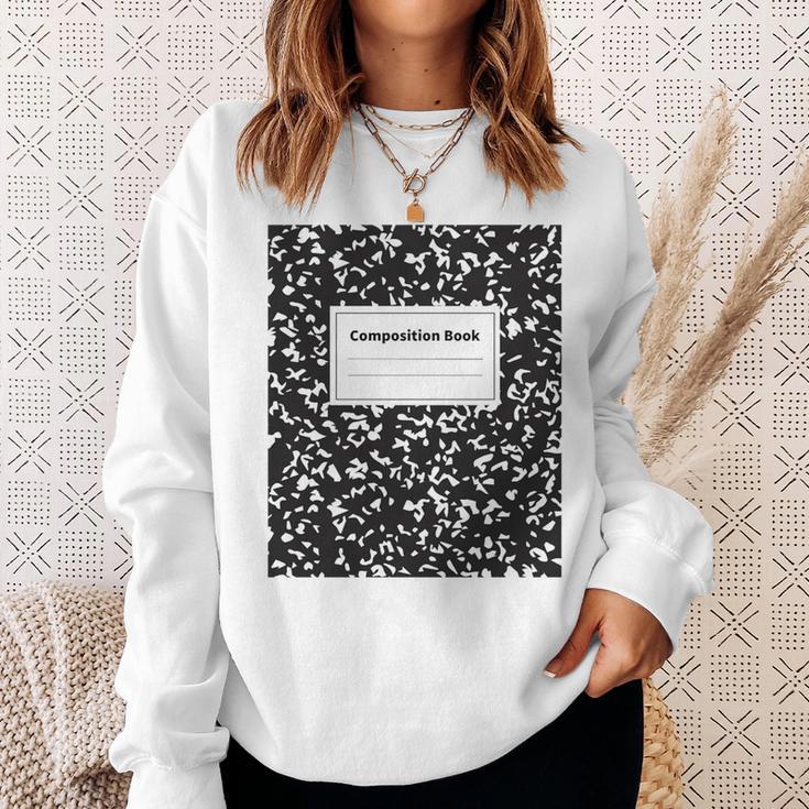 Composition Book Notebook School Class Premium Tri-Blend T-Shirt Sweatshirt Gifts for Her