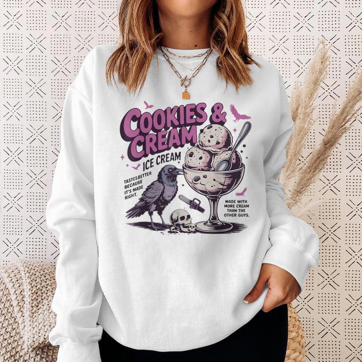 Cookie & Cream Ice Cream Butcher And Bird Book Lover Sweatshirt Gifts for Her