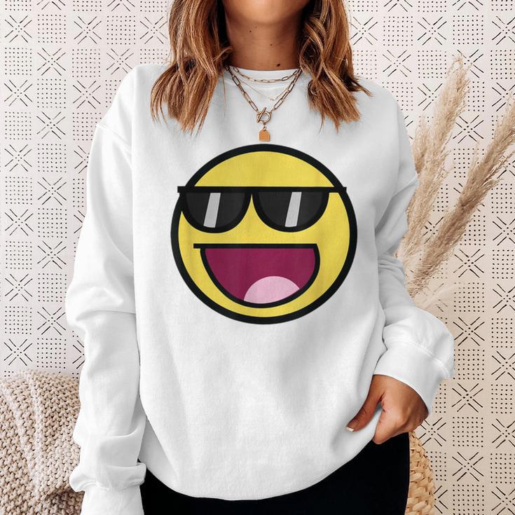 Cool Epic Face サングラス グラフィック シェード ファニー ミーム スウェットシャツ 彼女への贈り物